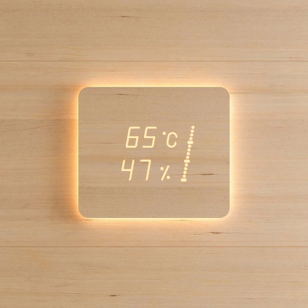 CARIITTI ASPECTU SQUARE THERMO-HYGROMETER, HEMLOCK