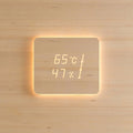 CARIITTI ASPECTU SQUARE THERMO-HYGROMETER, HEMLOCK
