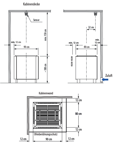EOS Mega HD S Commercial Sauna Heater · 36 / 42 / 48 kW